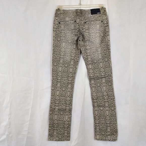 Petrol Jeans Snake Print Sz 27 Womens 2 Stretch Gray Rhinestones Bling Denim - Picture 6 of 14